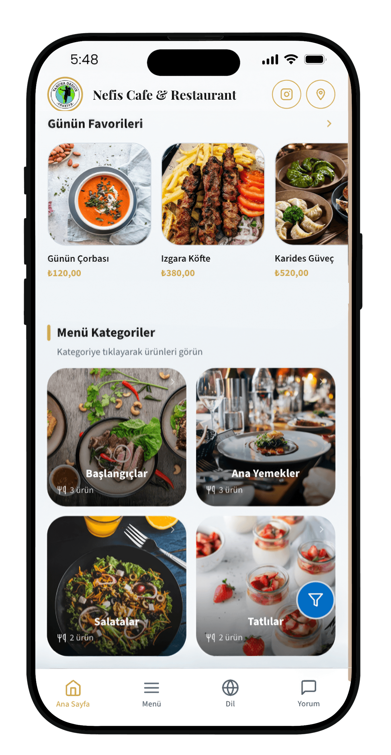 MenuBiz dijital menü